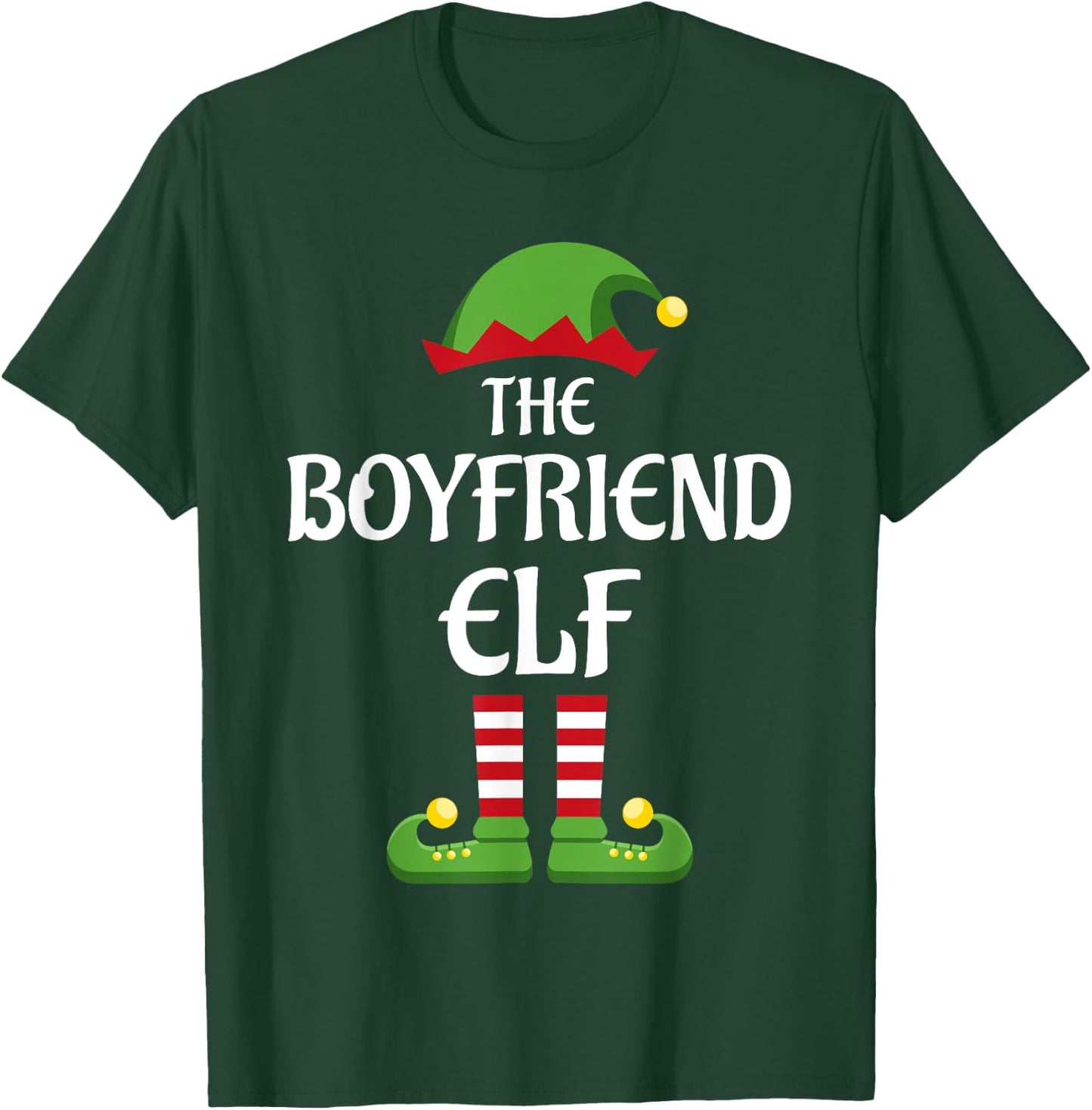 Boyfriend Elf Family Matching Group Christmas T-Shirt - T-Shirt | Forest