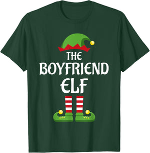 Boyfriend Elf Family Matching Group Christmas T-Shirt - T-Shirt | Forest