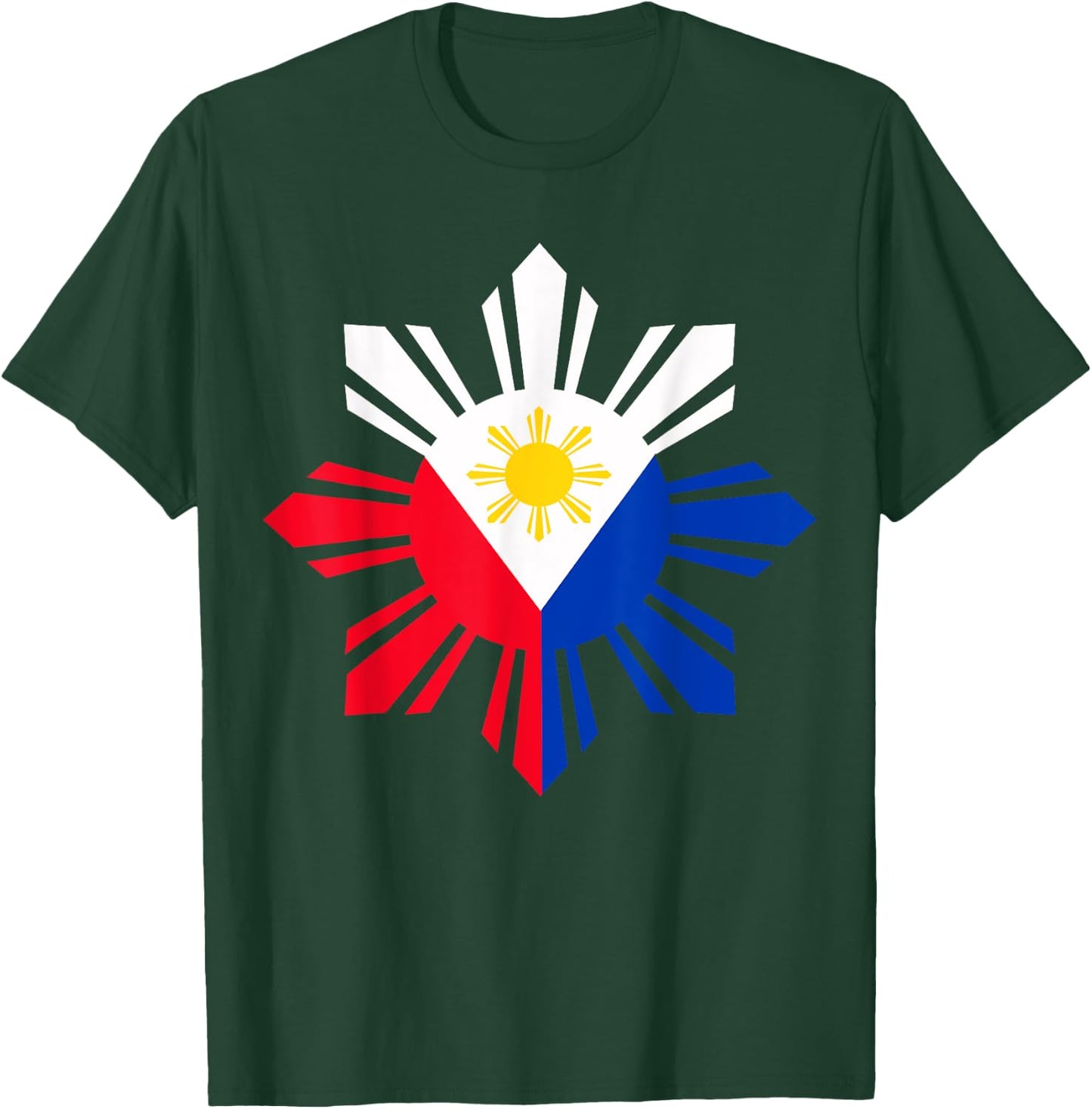 Philippine Flag Pinoy Flag Filipino Shirt Pinoy Sun T-Shirt - T-Shirt | Forest