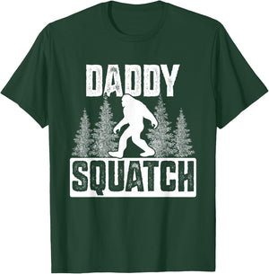 Squatchy Matching Family Bigfoot Shirts Daddy Squatch T-Shirt - T-Shirt | Forest