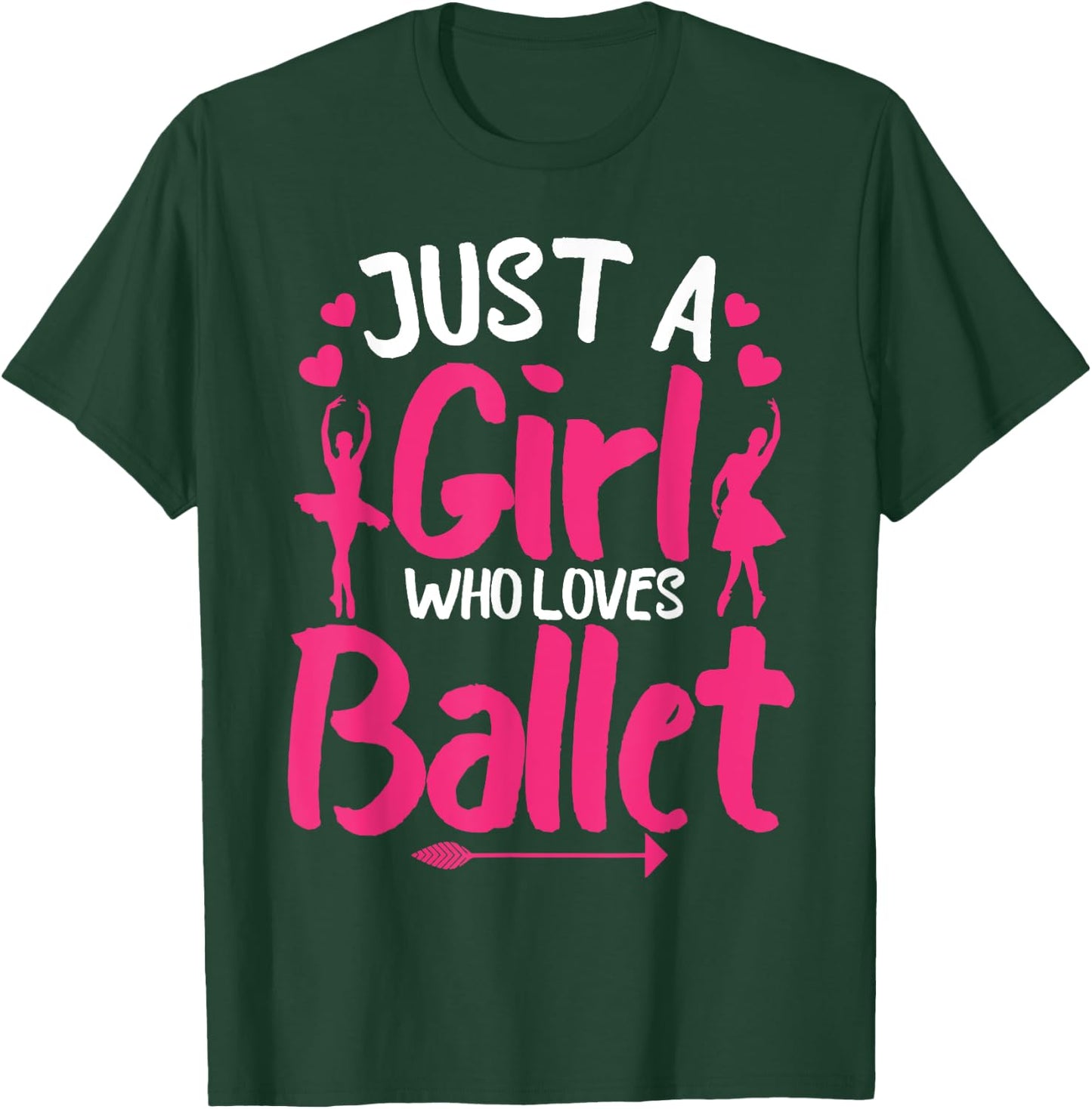 Funny Ballerina Design For Girls Women Ballet Dance Lovers T-Shirt - T-Shirt | Forest