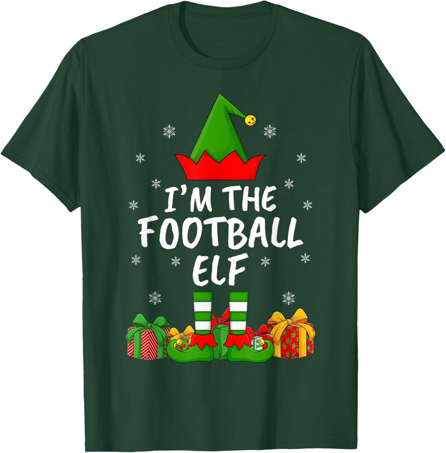 Xmas Family Matching Funny I'm The Football Elf Christmas T-Shirt - T-Shirt | Forest