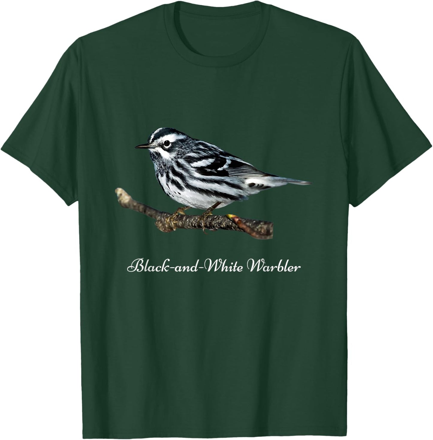 Bird Black-and-White Warbler Ornithology T-Shirt - T-Shirt | Forest