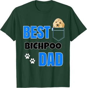 Bichpoo in pocket Puppy Dog Lover cute Best Poodle Dad T-Shirt - T-Shirt | Forest