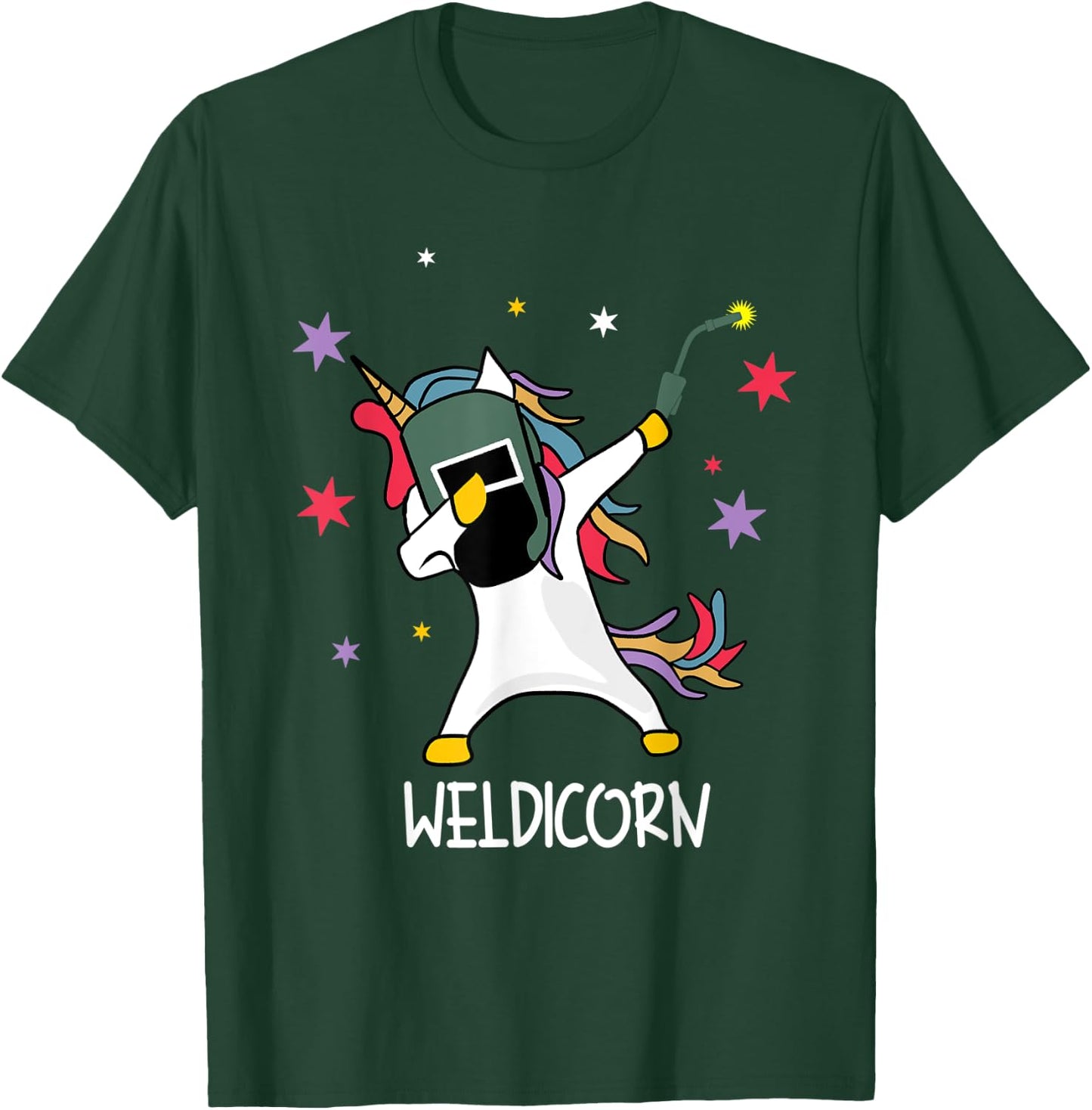 Weldicorn Welding Unicorn Dubbing | Funny Welder T-Shirt - T-Shirt | Forest