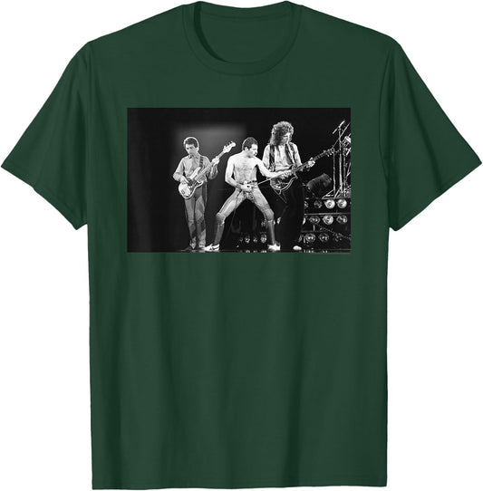 Queen Official Freddie Mercury Live B&W Photo T-Shirt - T-Shirt | Forest