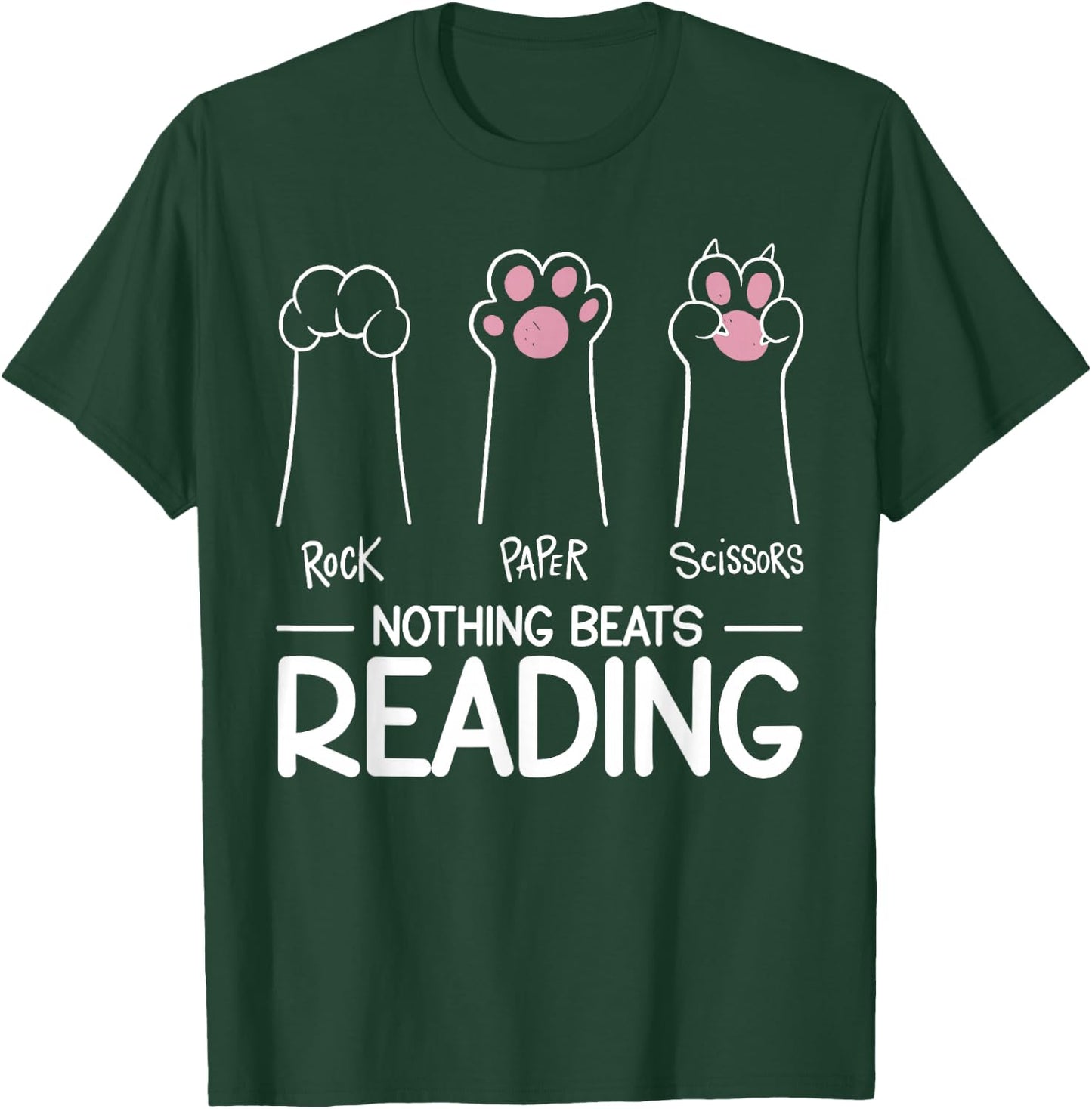 Book Reading Literature Bookworm Bibliophiles Nothing Beats Reading - Black - Small - -Adults - Short Sleeve - Modern - Literature - Kids - Cotton 65%, Polyester 35% T-Shirt - T-Shirt | Forest