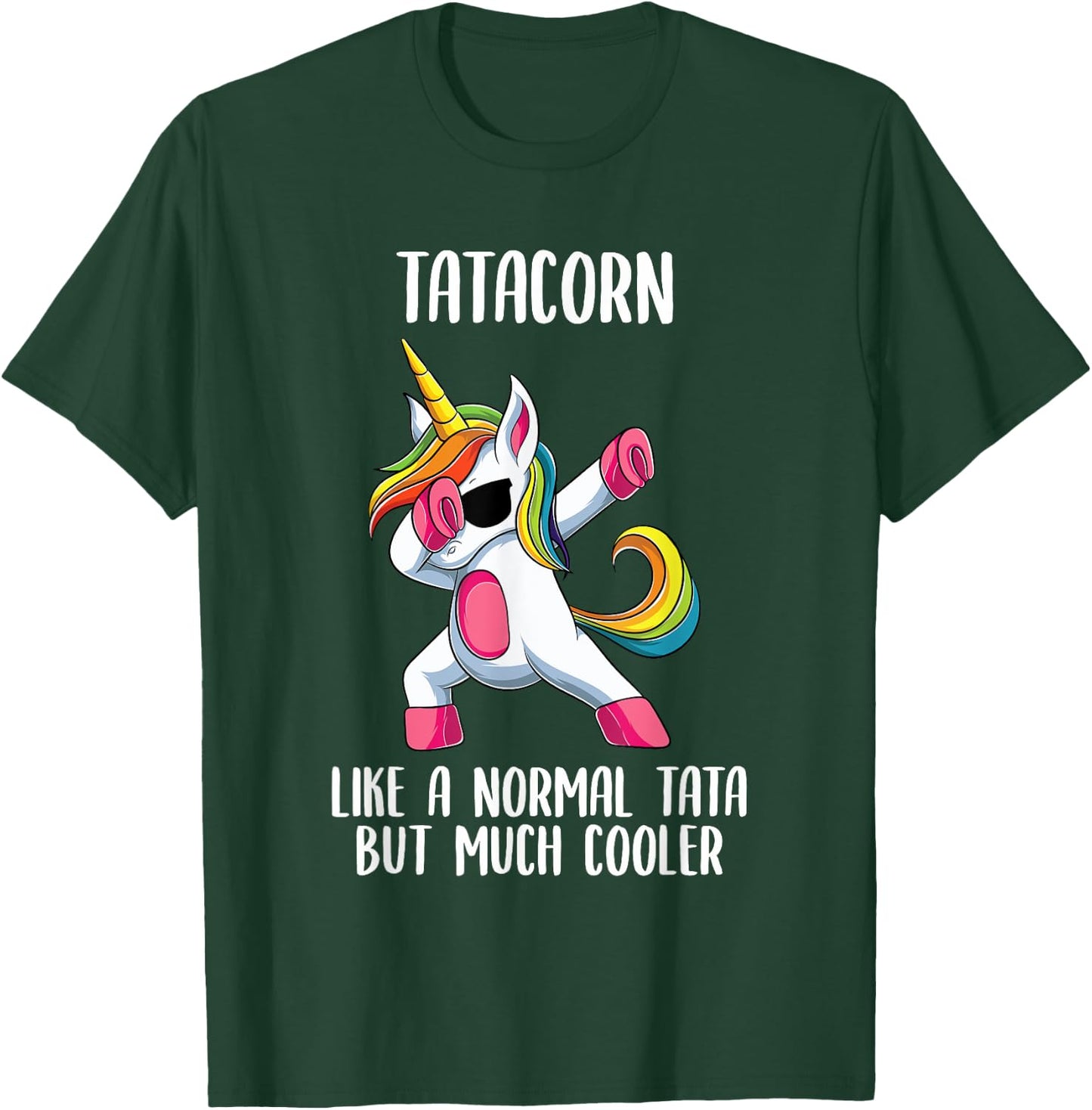 Unicorn Indian Tata Girl Birthday Party Apparel TataCorn T-Shirt - T-Shirt | Forest