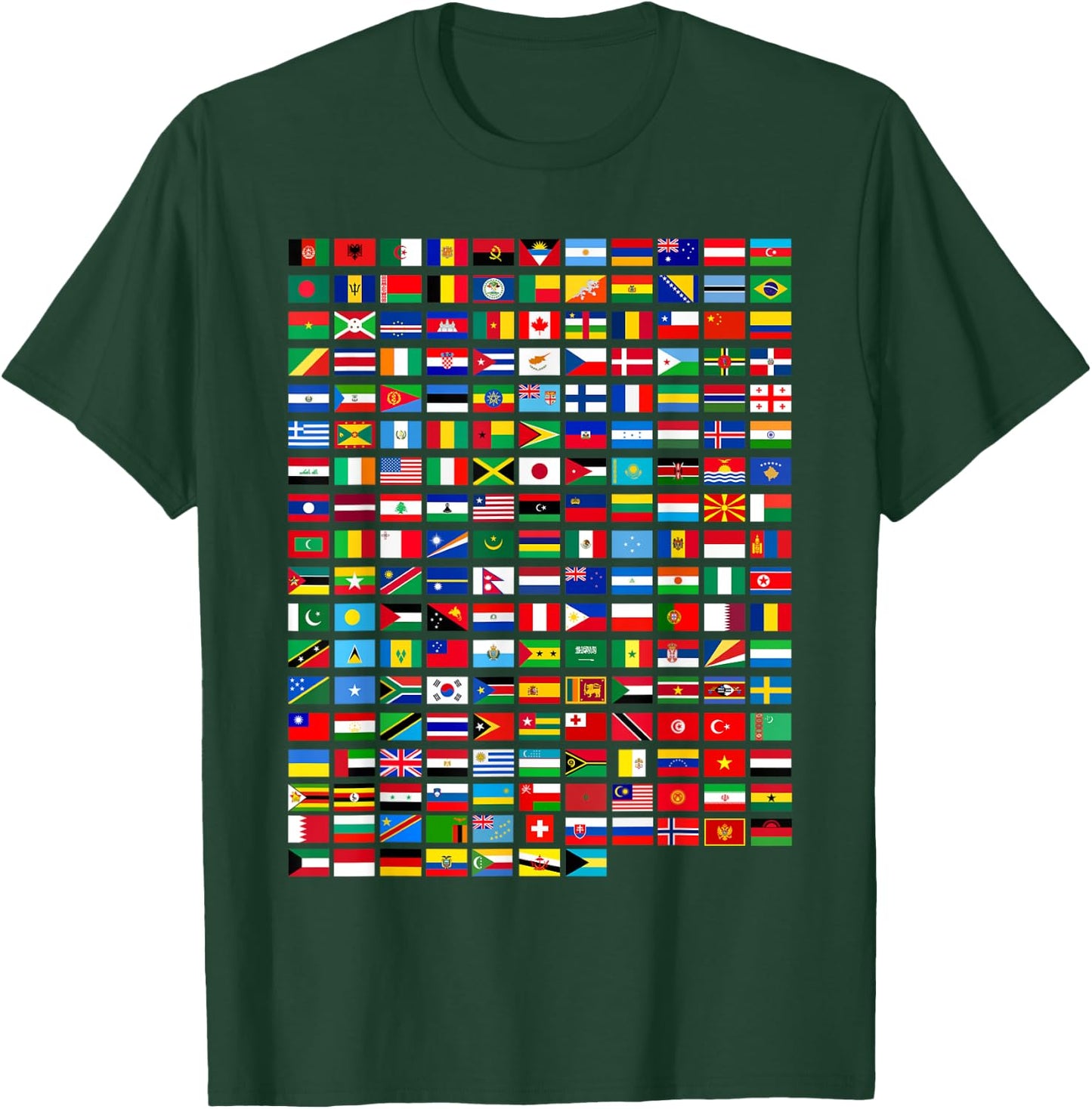 Flags of the Countries of the World Graphic Cool Designs T-Shirt - T-Shirt | Forest