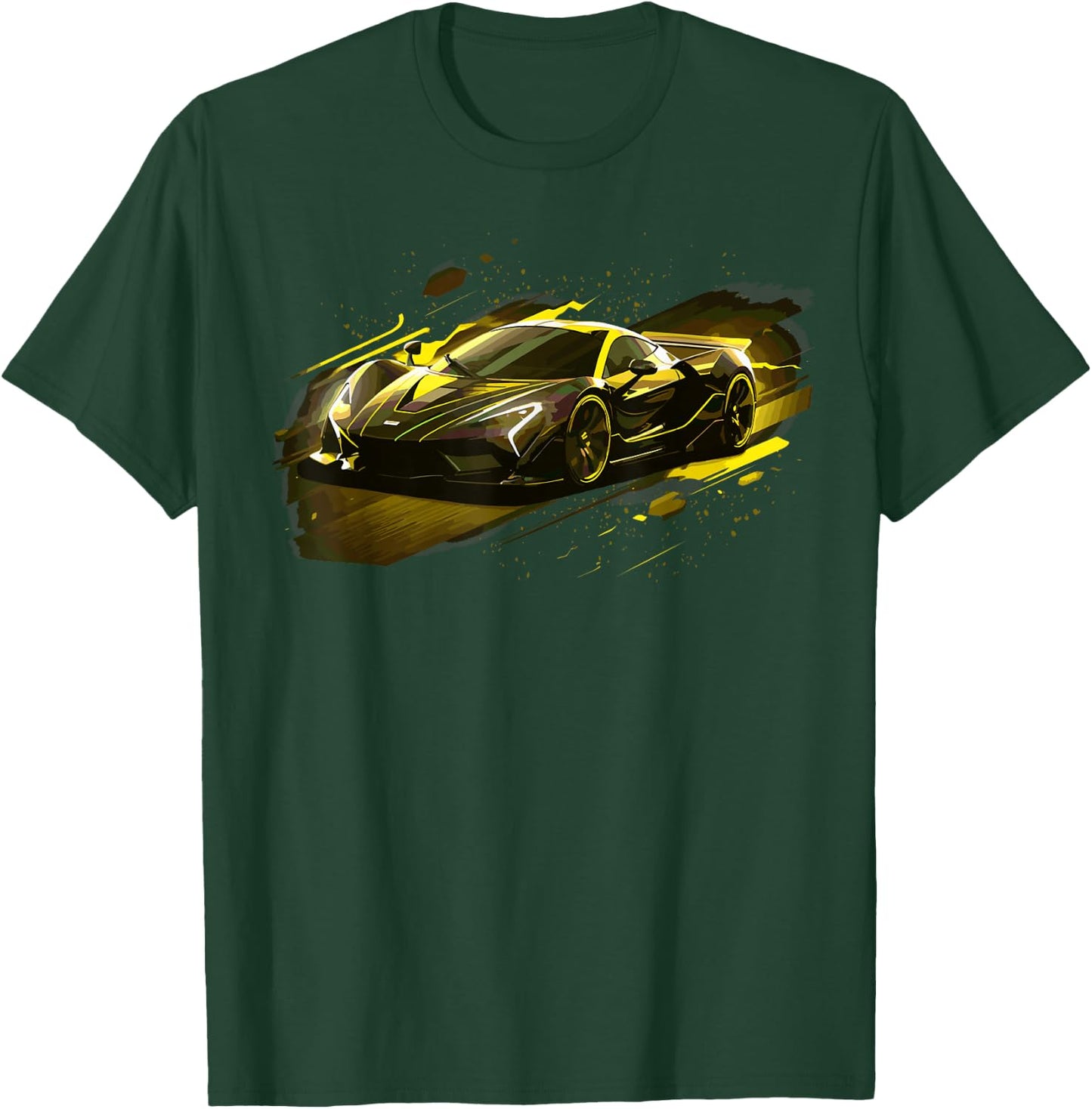 Sports Car Supercar Exotic Concept Poster Style Boys Graphic T-Shirt - T-Shirt | Forest