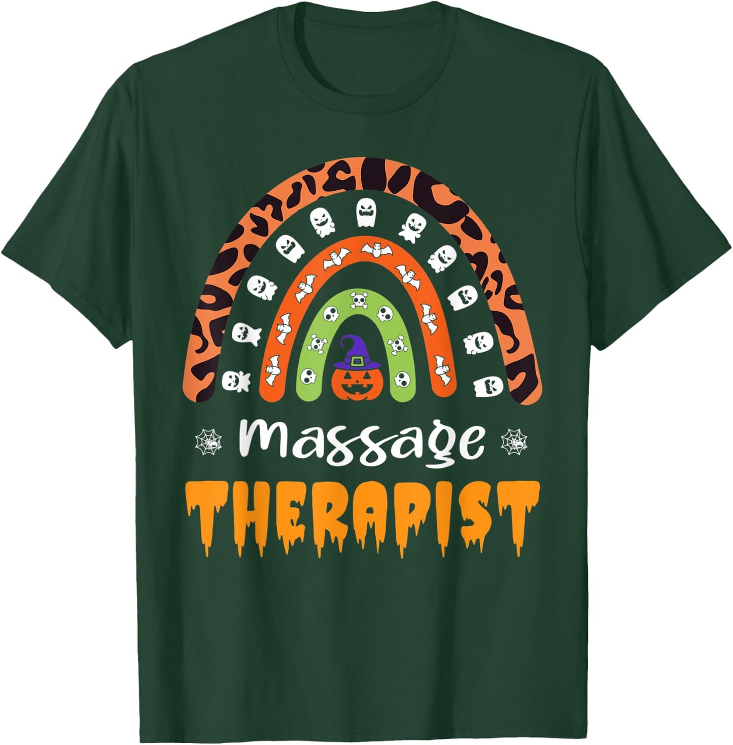 Massage Therapist Leopard Rainbow Halloween Costume T-Shirt - T-Shirt | Forest