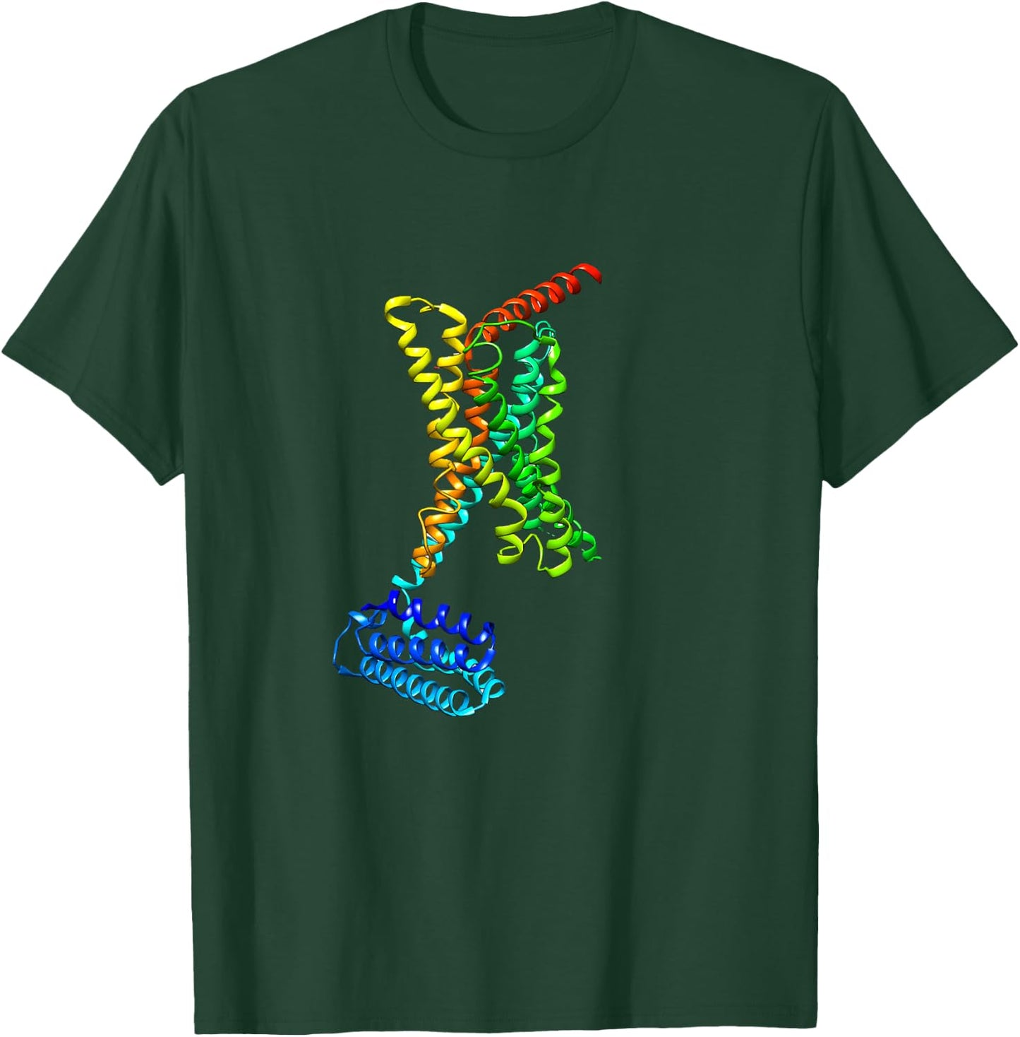 GPCR Ribbon Protein Structure For Molecular Biologists T-Shirt - T-Shirt | Forest