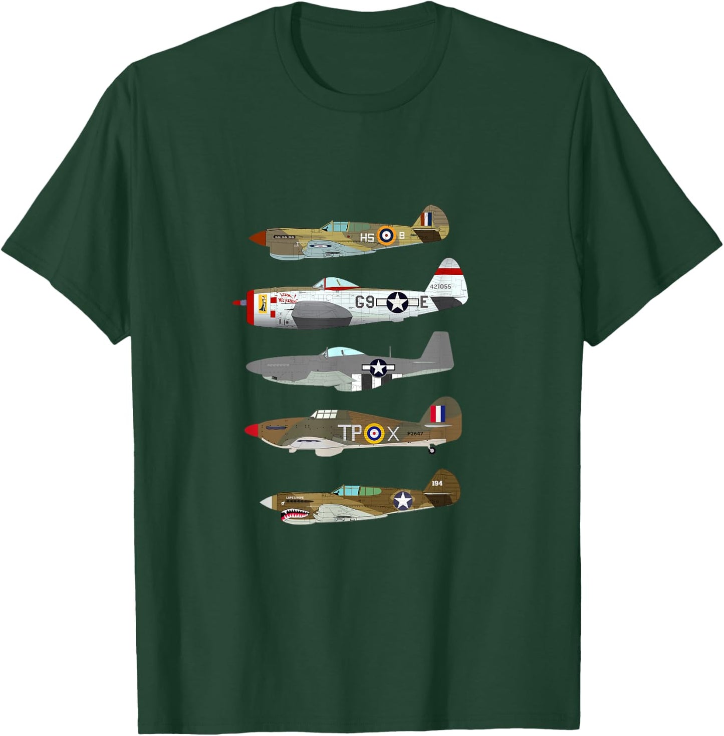 Warbirds of WW2 T-Shirt - T-Shirt | Forest