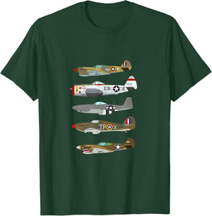 Warbirds of WW2 T-Shirt - T-Shirt | Forest