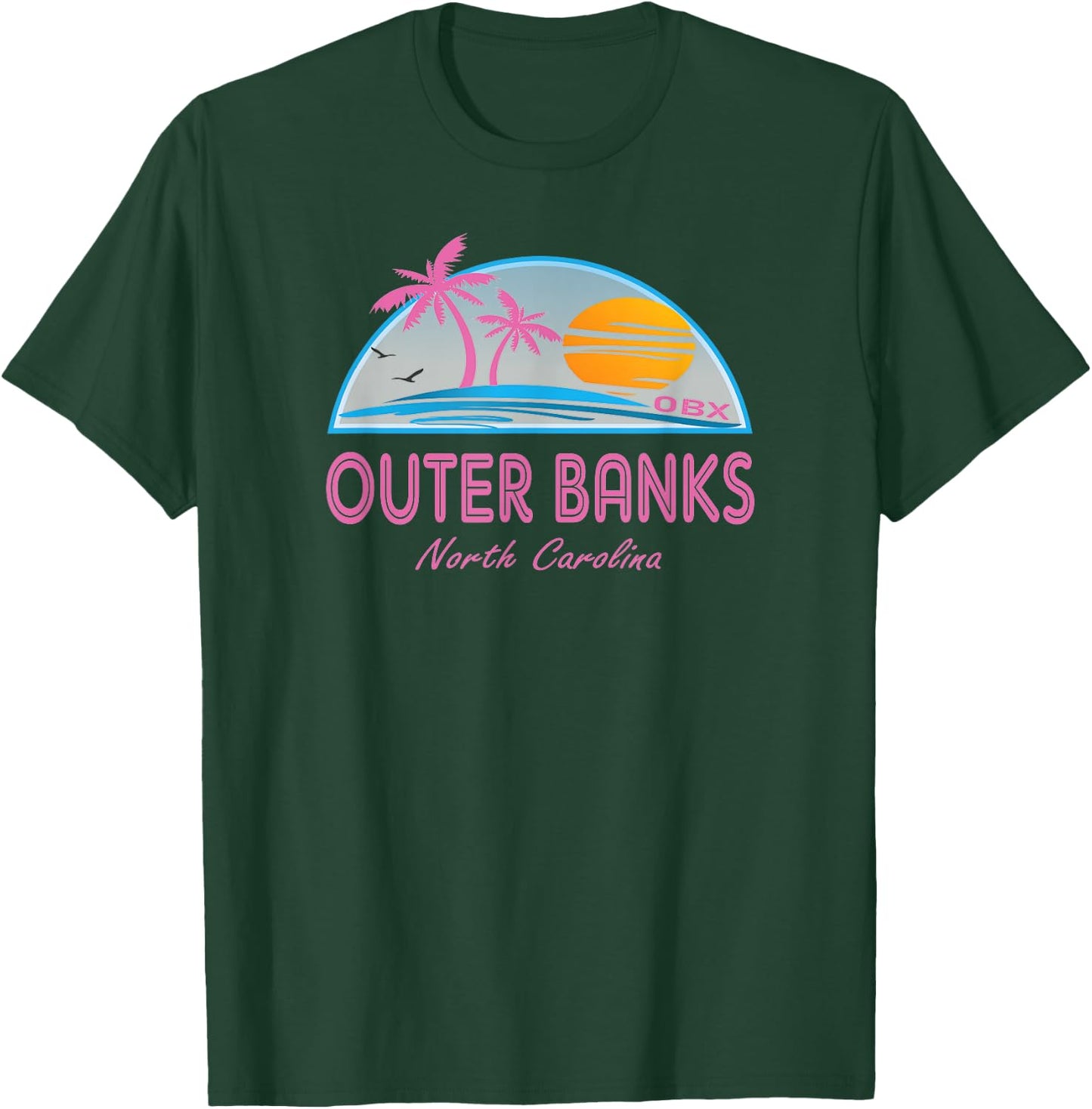 Cute Outer Banks Shirt or Men with OBX Slogan T-Shirt - T-Shirt | Forest