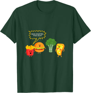 Who Invited This Guy Vegetables Stem Broccoli T-Shirt - T-Shirt | Forest