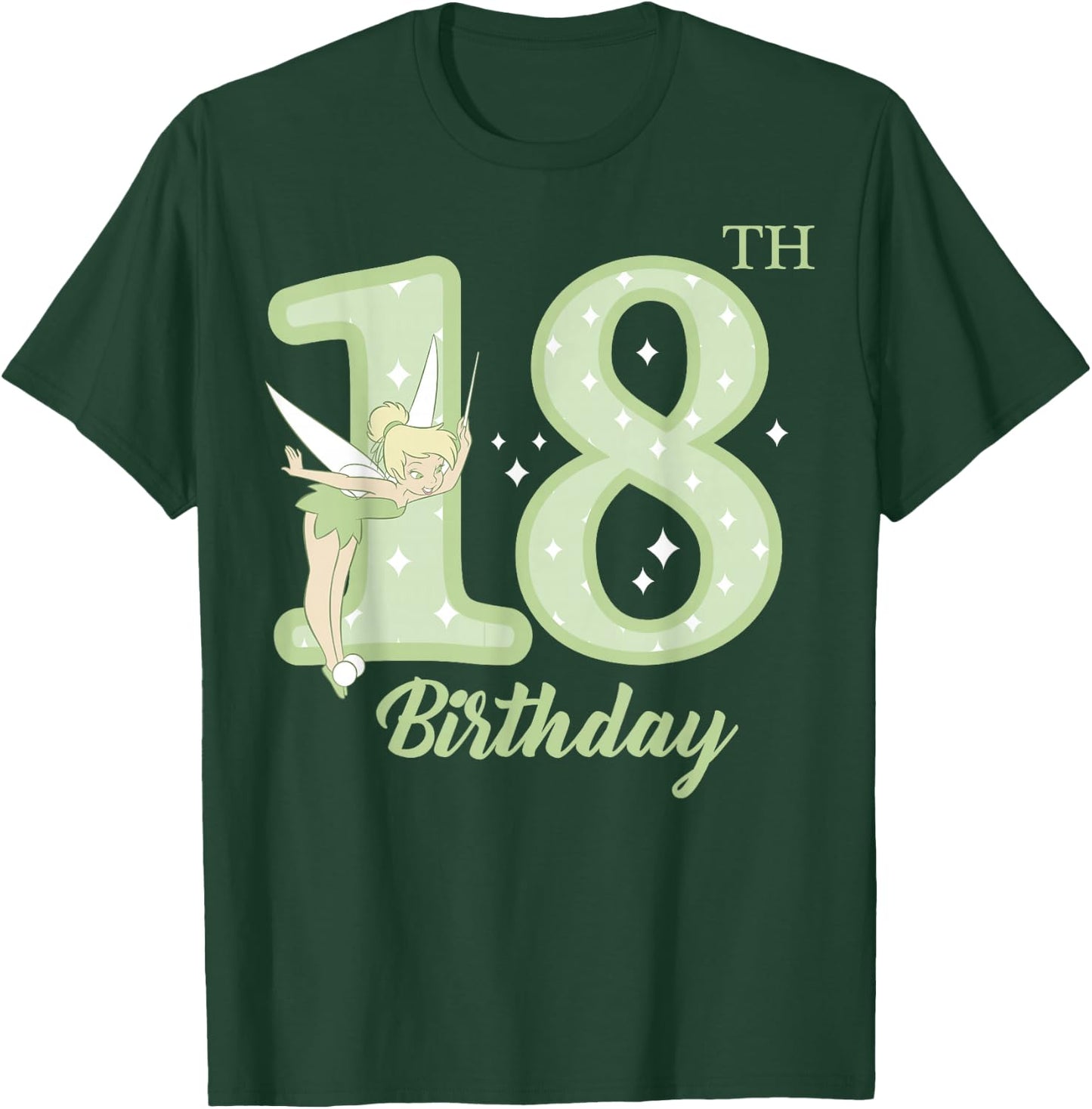 Disney Peter Pan 18th Birthday Tinkerbell Portrait T-Shirt - T-Shirt | Forest