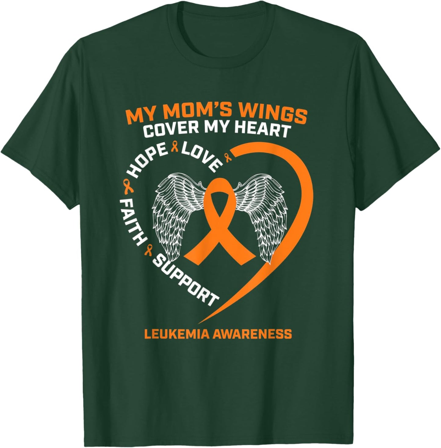 In Remembrance Mom Loving Memory Mother Leukemia Awareness T-Shirt - T-Shirt | Forest