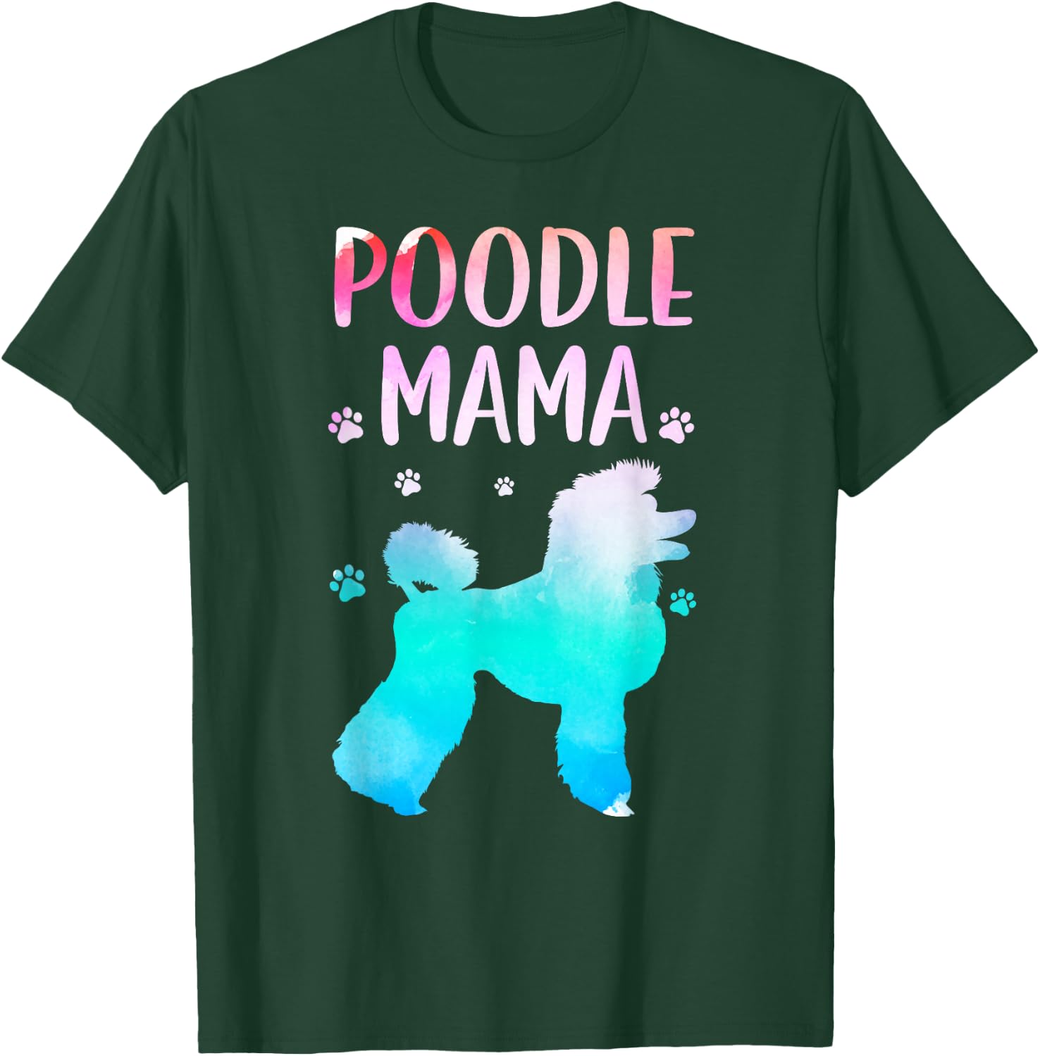 Cool Poodle Art Mom Pet Dog Standard Poodle Lovers T-Shirt - T-Shirt | Forest