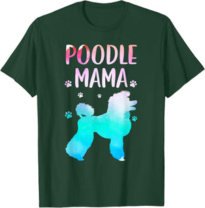 Cool Poodle Art Mom Pet Dog Standard Poodle Lovers T-Shirt - T-Shirt | Forest