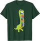 Teachersaurus Dinosaur Teacher Shirt Dino Reading Book T-Shirt - T-Shirt | Forest