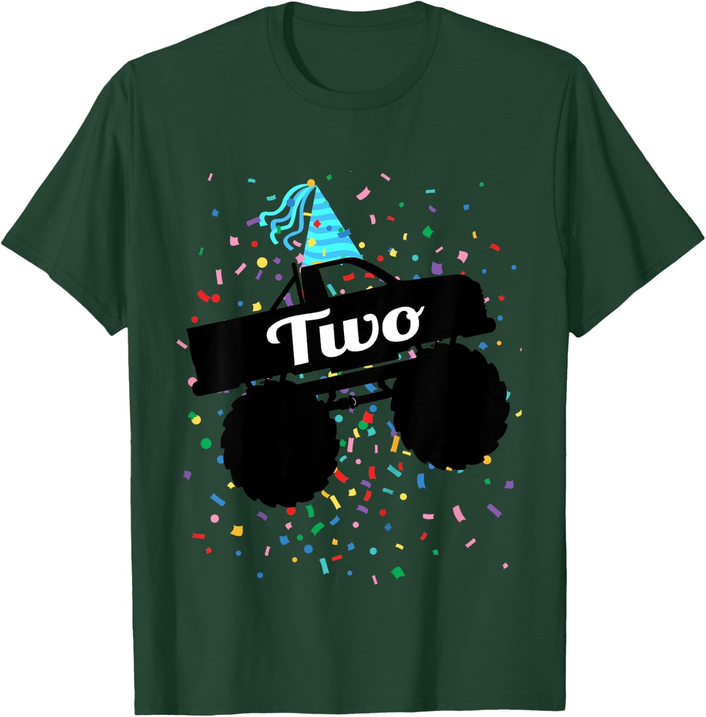 2 Year Old Monster Truck 2nd Birthday Toddler Shirt Gift T-Shirt - T-Shirt | Forest