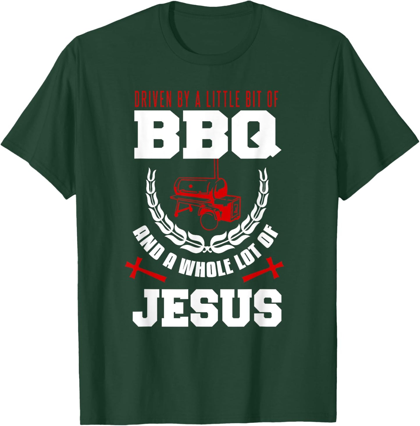 BBQ Jesus Shirt Barbecue Religious Christian BBQing T-Shirt - T-Shirt | Forest
