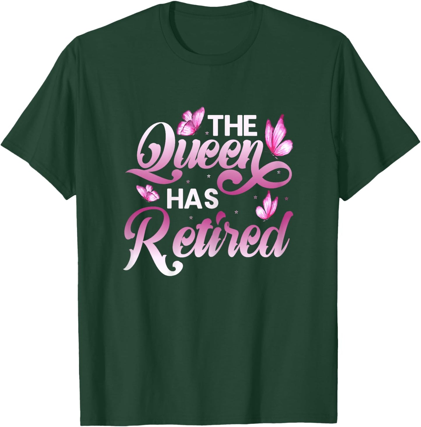 Women Floral The Queen Has Retired T-Shirt - T-Shirt | Forest
