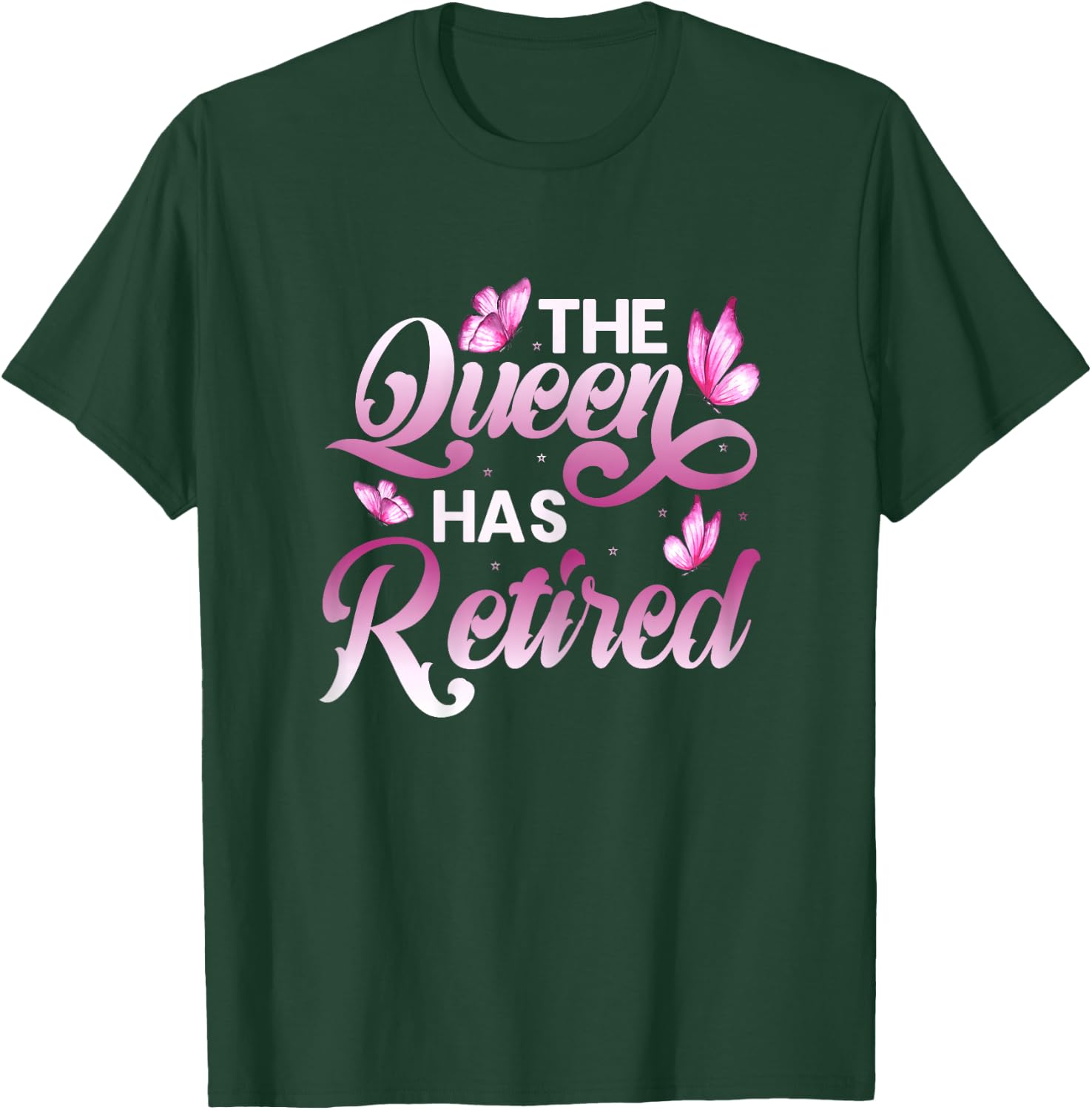 Women Floral The Queen Has Retired T-Shirt - T-Shirt | Forest
