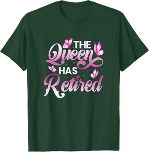 Women Floral The Queen Has Retired T-Shirt - T-Shirt | Forest