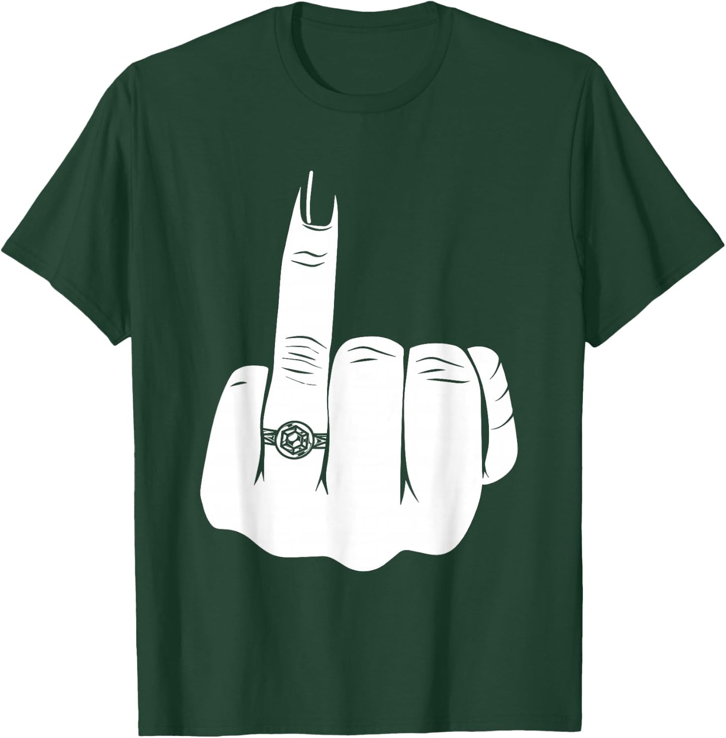 Got Engaged - Engagement Ring Finger T-Shirt - T-Shirt | Forest