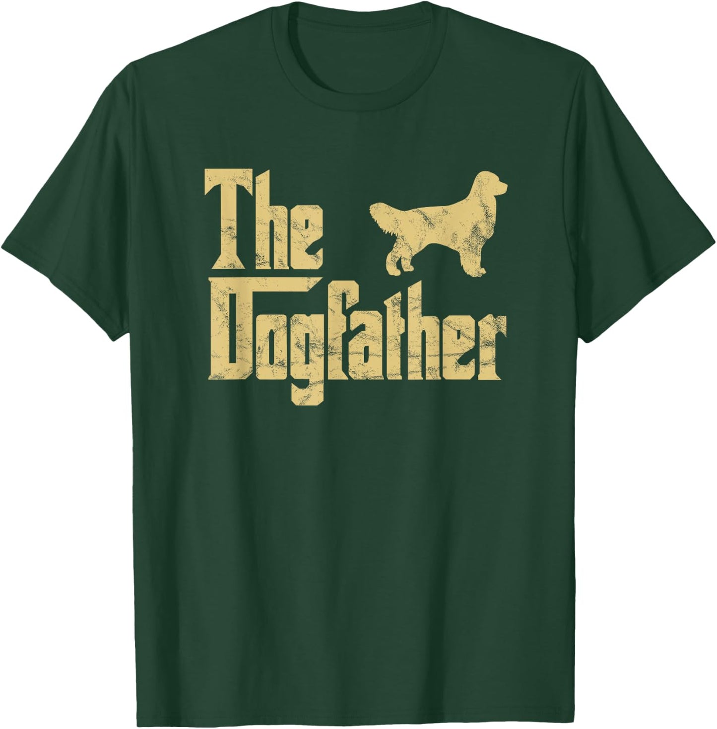 The Dogfather Golden Retriever Funny Dog Owner Women Kids T-Shirt - T-Shirt | Forest