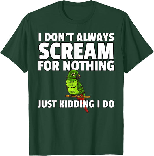 Green Cheek Conure T-Shirt - T-Shirt | Forest