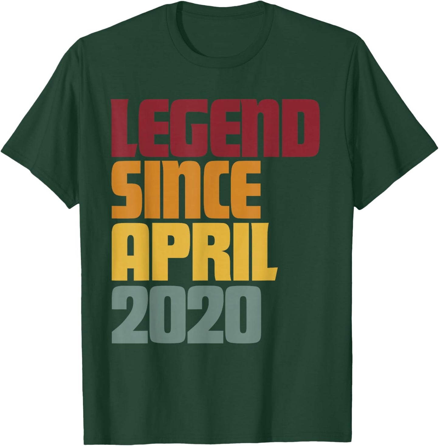 Legend Since April 2020 7th Birthday - Vintage Funny T-Shirt - T-Shirt | Forest