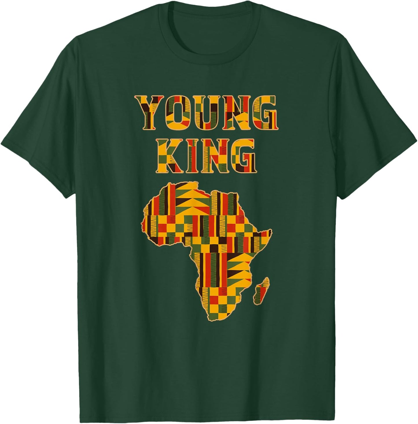 Cool African Kente Art Men Boys Kids African American Print T-Shirt - T-Shirt | Forest