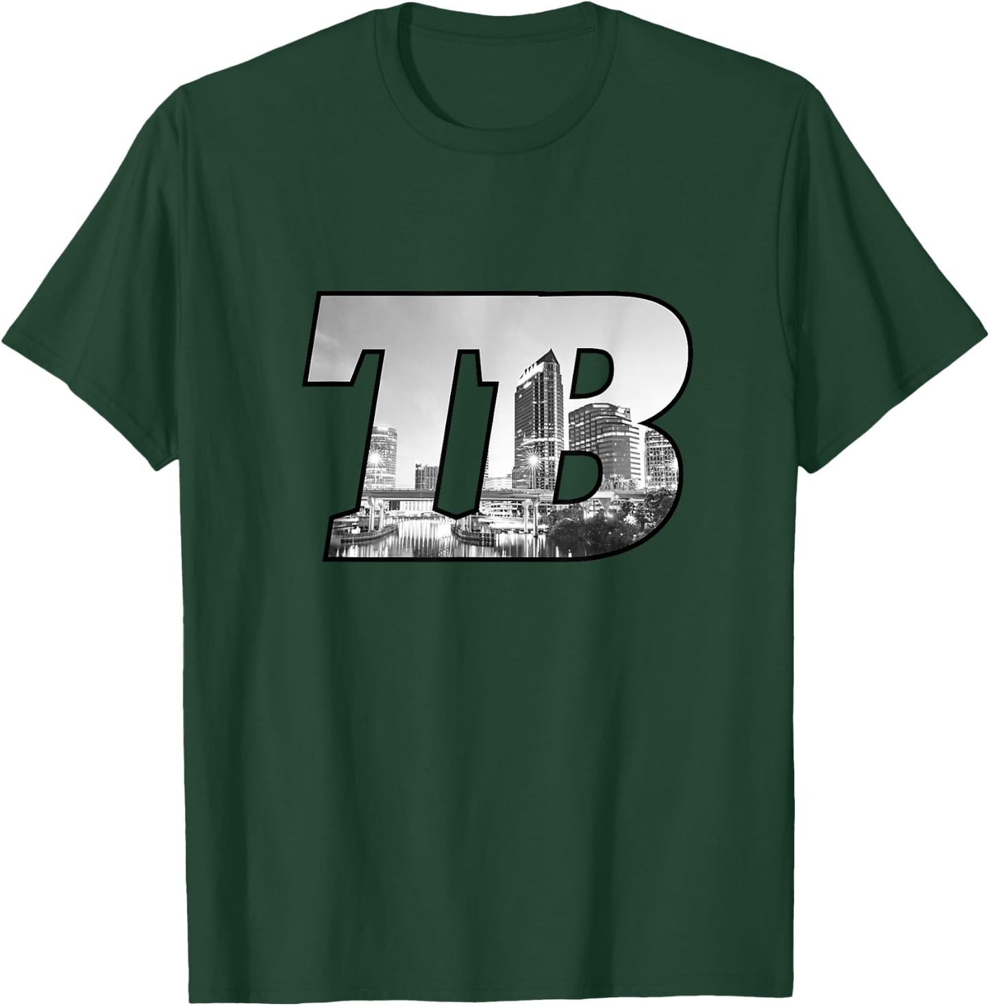 TB Tampa Bay City Skyline of Tampa Bay Florida T-Shirt - T-Shirt | Forest