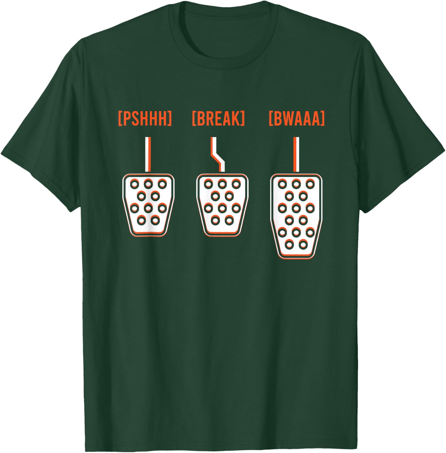 Manual Transmission Pedals Automobile Car Mechanic T-Shirt - T-Shirt | Forest