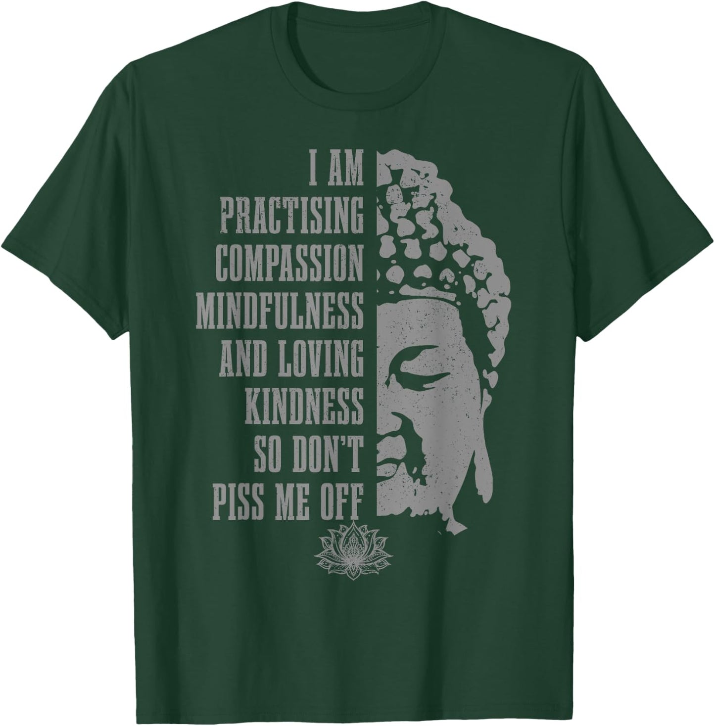 Buddhism Yoga Buddha Meditation Funny Vintage Yogi T-Shirt - T-Shirt | Forest