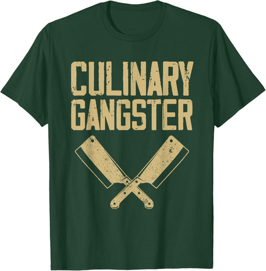 Funny Chef Art Men Women Restaurant Kitchen Food Cooking T-Shirt - T-Shirt | Forest