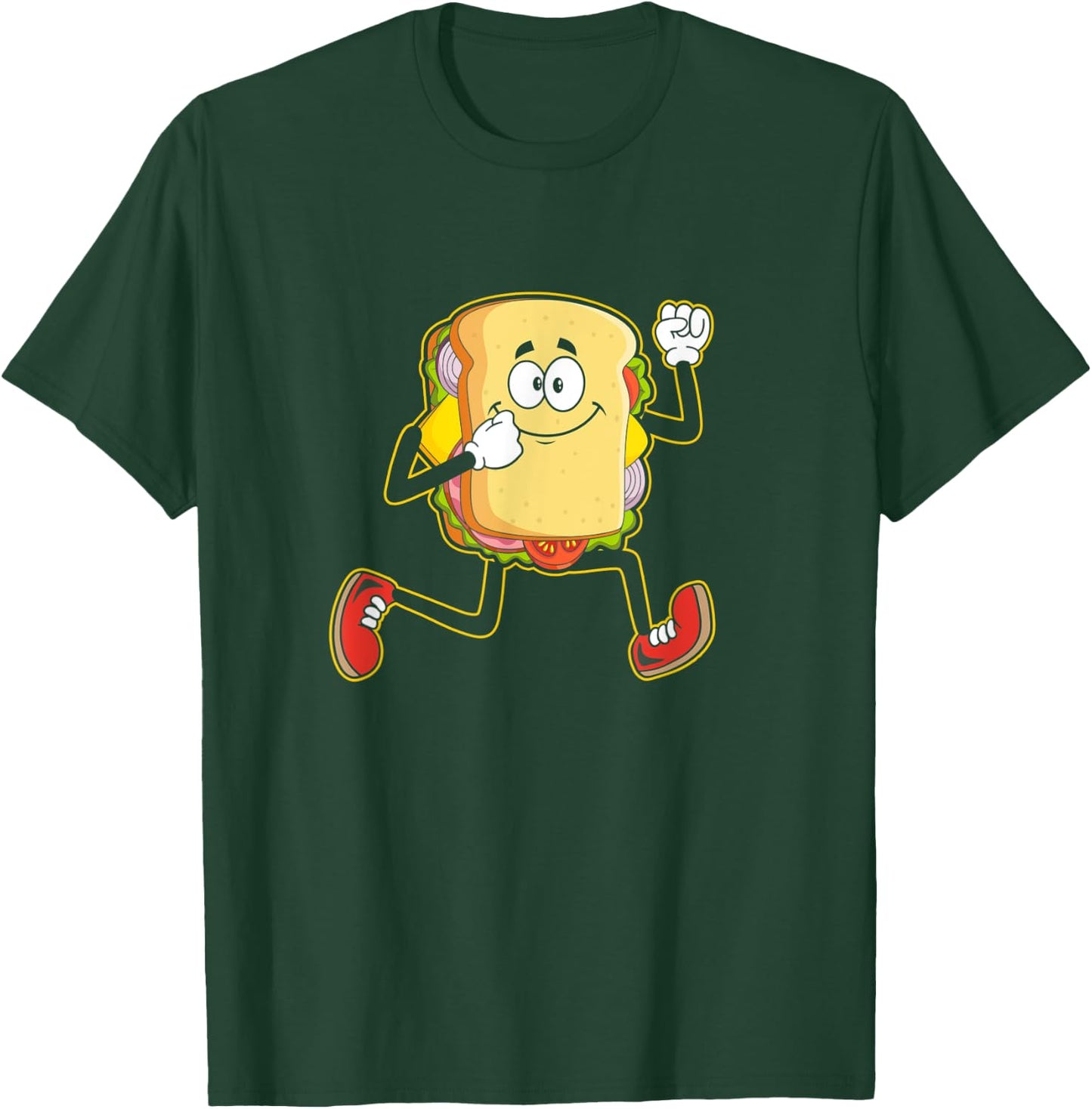 Sandwich Day making Cardio, Foodie Fast Food Running T-Shirt - T-Shirt | Forest