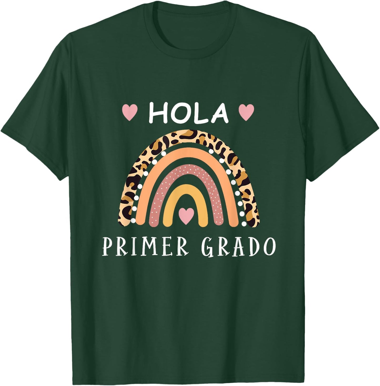 Hola primer Grado Hello first grade Spanish Teacher school Men Women Kids T-Shirt - T-Shirt | Forest