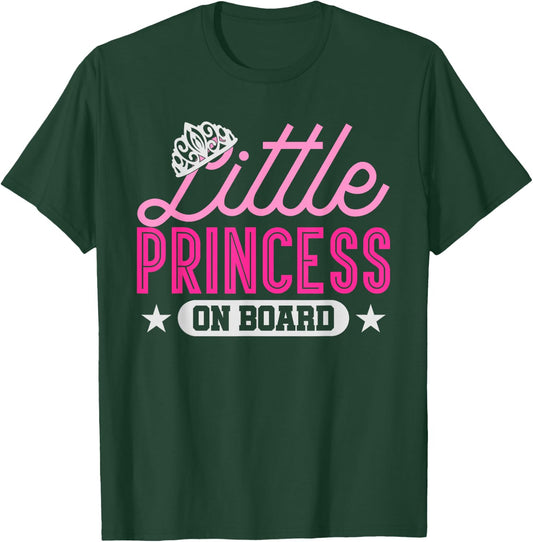 Llittle princess on board | mother gift pregnant woman T-Shirt - T-Shirt | Forest