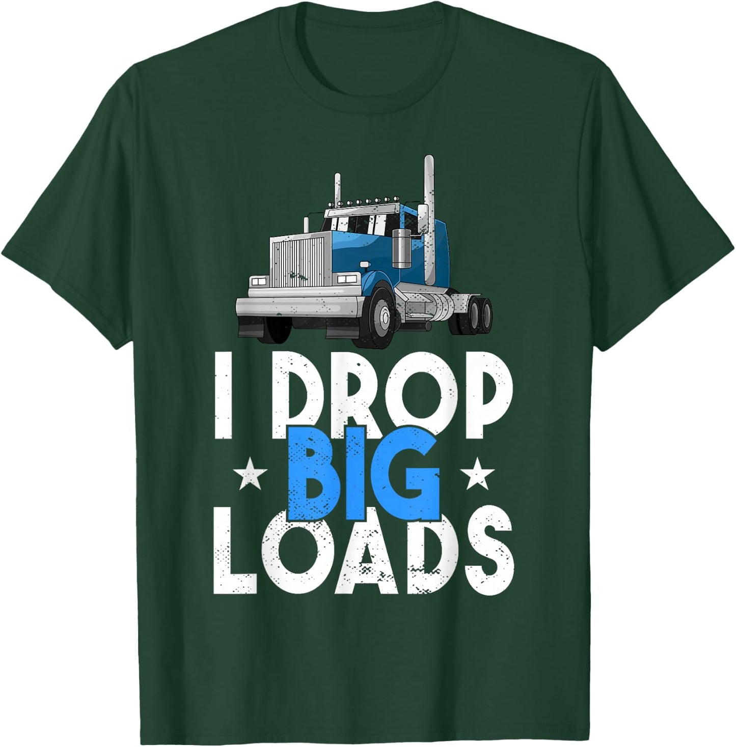Funny Trucker Design Women Semi Truck Driver Lover T-Shirt - T-Shirt | Forest