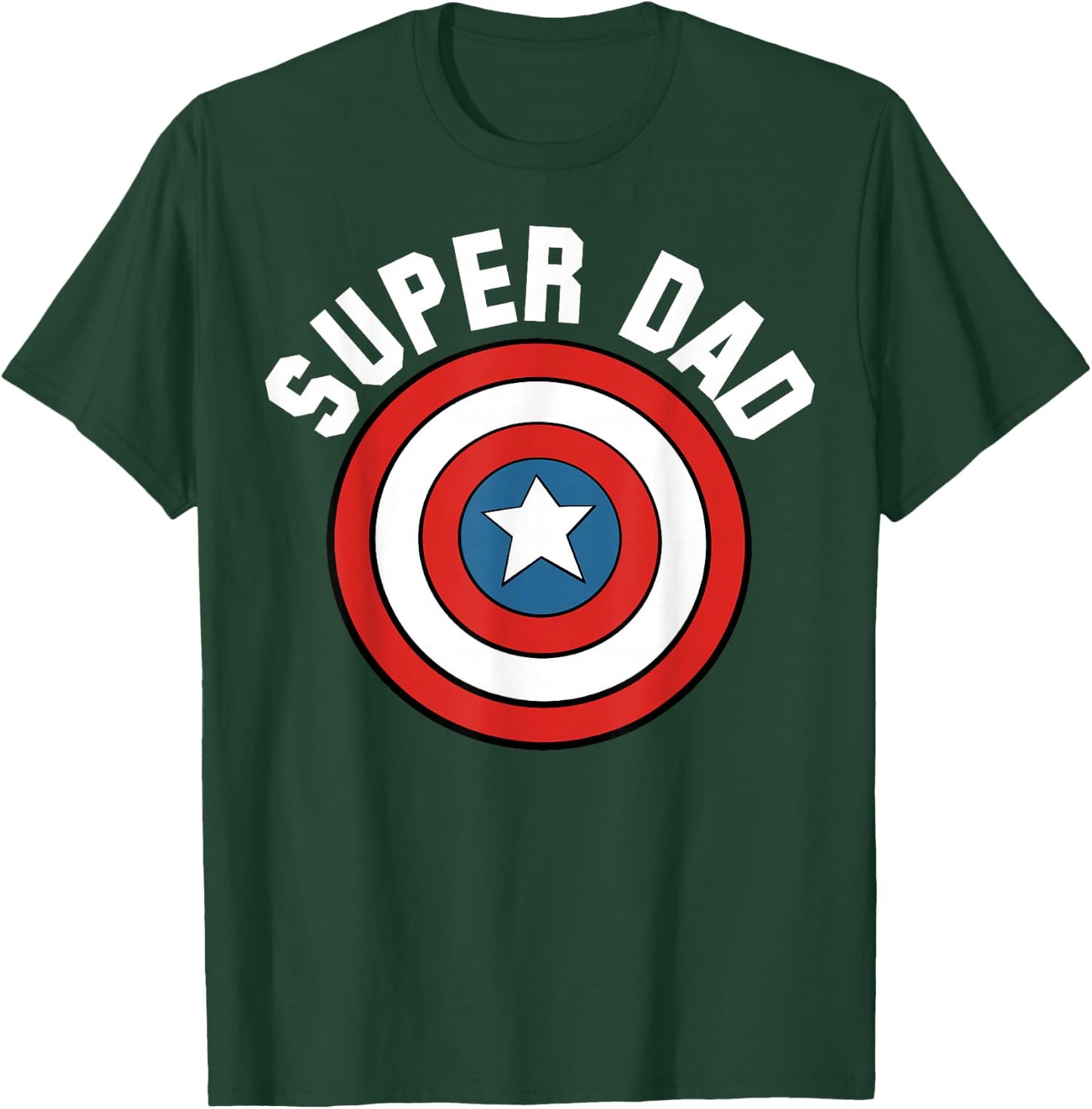 Marvel Father's Day Super Dad Captain America Shield T-Shirt - T-Shirt | Forest