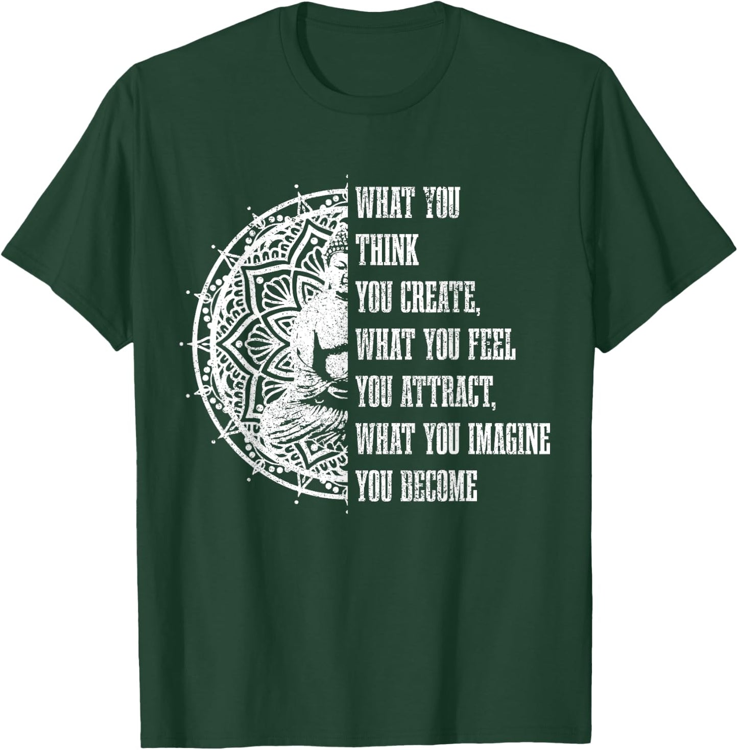Buddha Buddhism Quote Meditation Spiritual Yoga Yogi T-Shirt - T-Shirt | Forest
