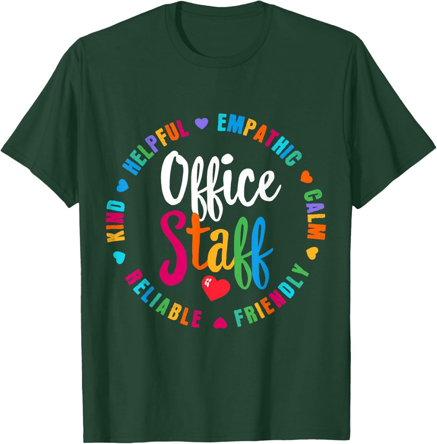 Cute School Secretary Admin Appreciation Front Office Staff T-Shirt - T-Shirt | Forest