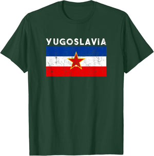 Yugoslavia Map Flag, Yugoslavia T-Shirt - T-Shirt | Forest