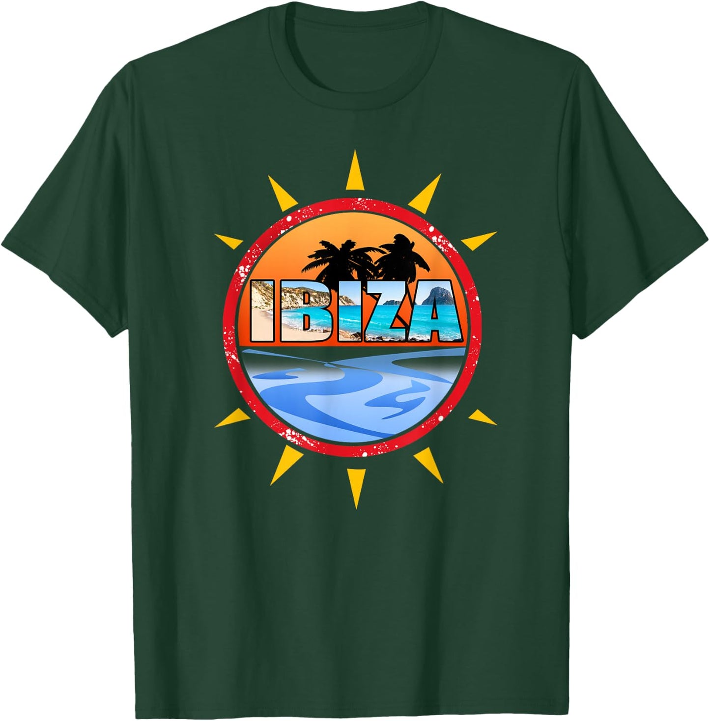 Ibiza Espana Beach Palm Tree Party Destination Gift T-Shirt - T-Shirt | Forest