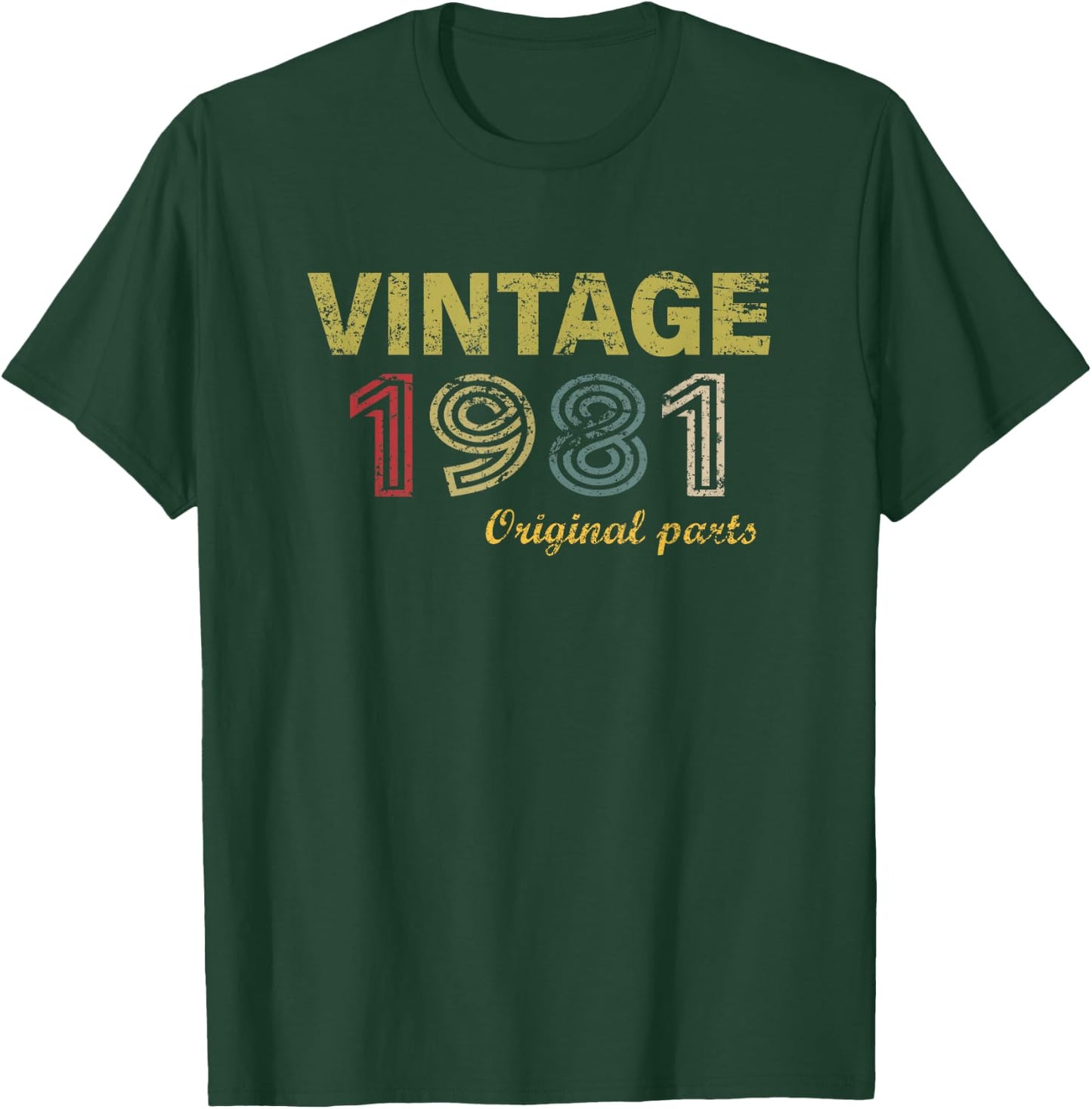 Vintage 1981 Cool 45 Year Old Bday Men Women 45th Birthday T-Shirt - T-Shirt | Forest