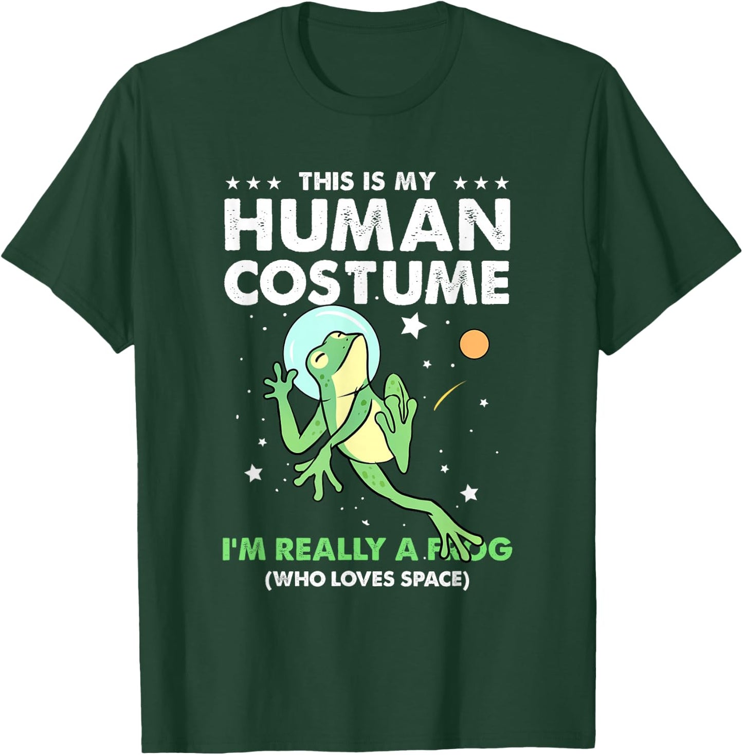 This Is My Human Costume Frog Astronaut T-Shirt - T-Shirt | Forest